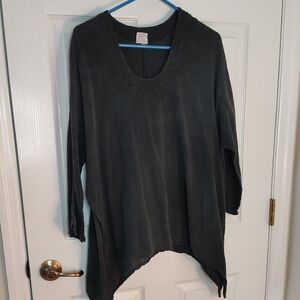 Oh My Gauze! Charcoal Tunic Top